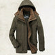 Thickened multi-pocket hooded men's cotton coat - EX-STOCK Canada