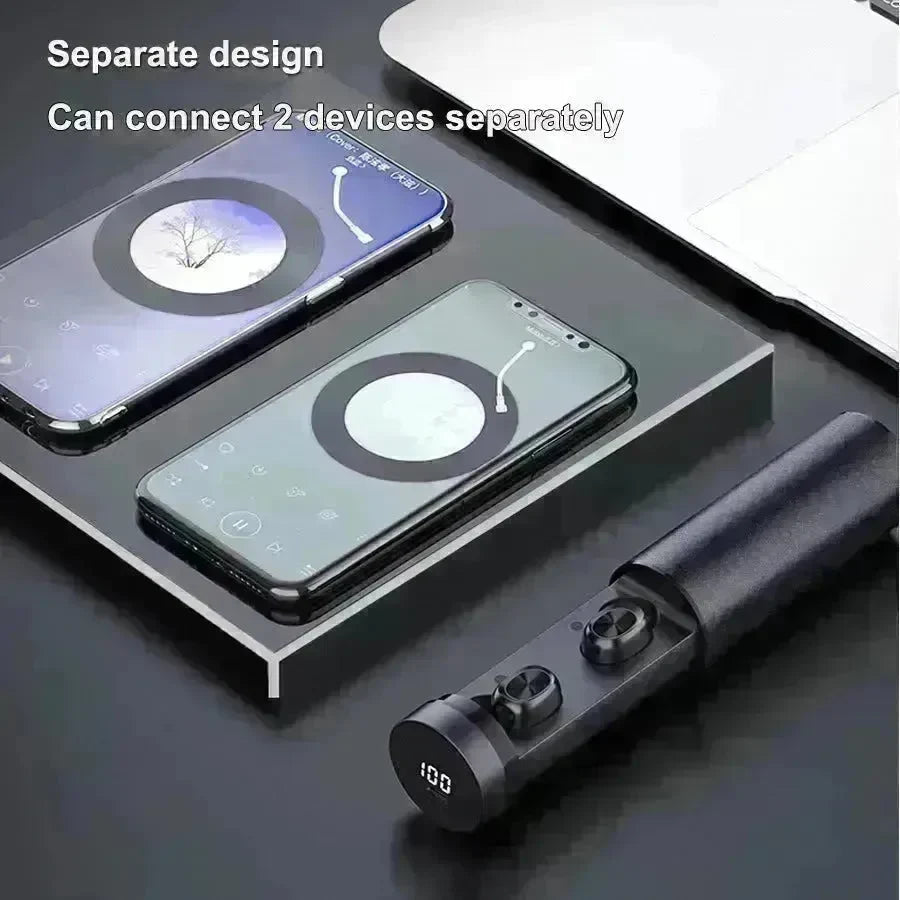 TWS Bluetooth Earphones V5.0 Wireless In-ear Stereo Sound MIC Headphones 8D HIFI Noise Canceling Sport Headsets for IOS Android - EX-STOCK CANADA