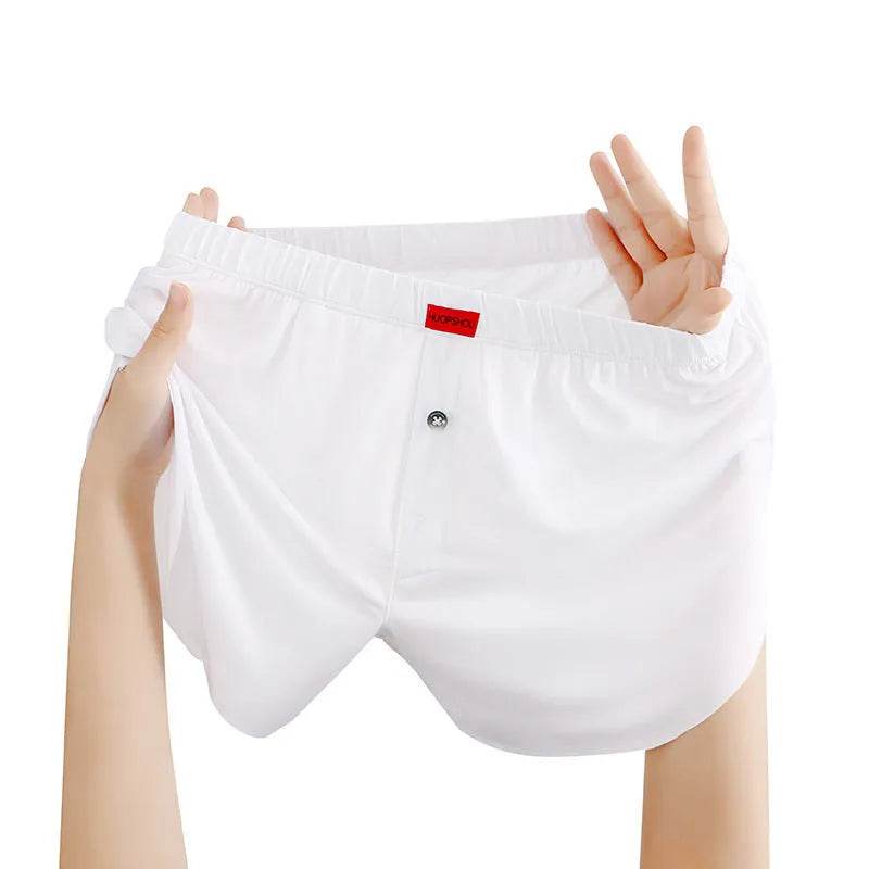 Men's Underwear Solid Color Loose Breathable Ice Silk Boxers - EX-STOCK Canada