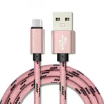 Nylon Braided Lattice Resistant Mobile Phone Data Cable Charging Cable - EX-STOCK CANADA