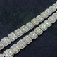 S925 Silver Inlay Rectangular Moissanite Diamond Cuban Link Chain - EX-STOCK CANADA