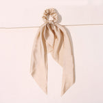 Cute Hair Silk Bow Scrunchie Vintage Satin Scarf Scrunchie