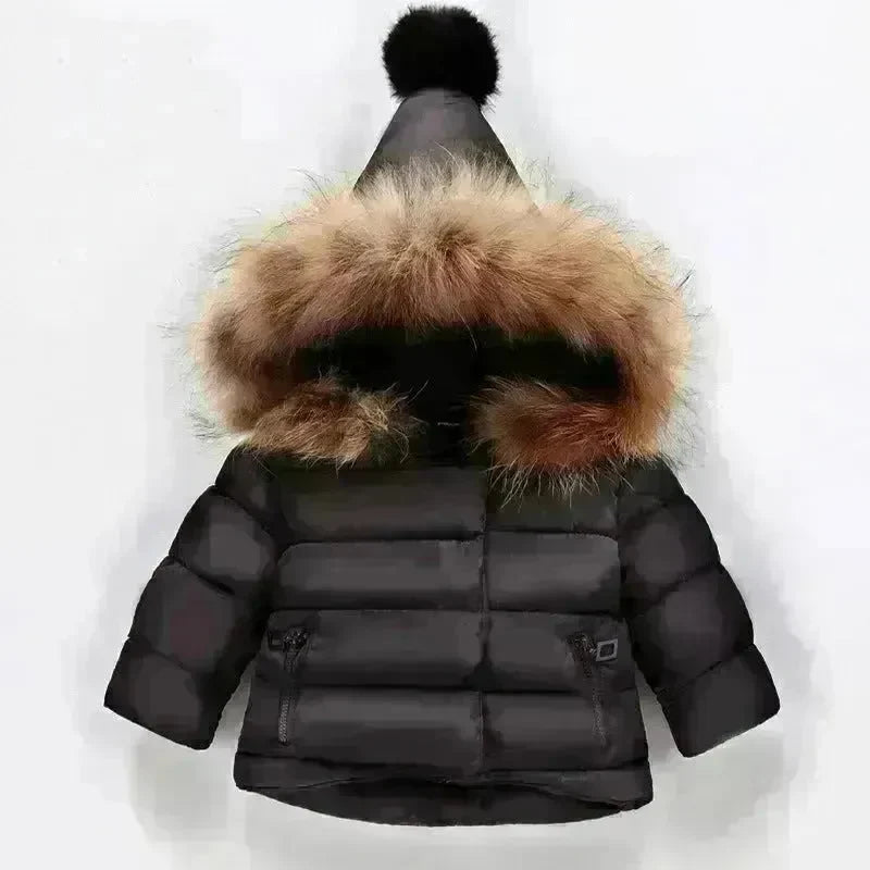 New born Baby Hooded Winter Jacket toddler winter coat Baby parka coat 5t winter Faux fur  jacket - EX-STOCK CANADA