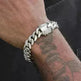 Men's Cuban Link Chain Titanium Steel Silver Bracelet - EX-STOCK CANADA