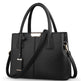 Women's PU Leather Lychee Pattern Shoulder Bag – Portable Crossbody Messenger Bag