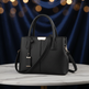 Women's PU Leather Lychee Pattern Shoulder Bag – Portable Crossbody Messenger Bag 
