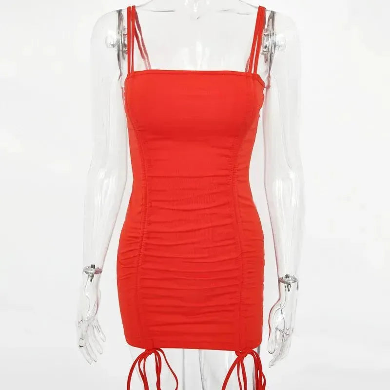 Articat Spaghetti Strap Sexy Backless Women Summer Dress Strapless Bodycon Bandage Party Dresses Vestidos Club Mini Dress - EX-STOCK CANADA