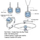 925 Sterling Silver Necklace Sky Blue Topaz Four-Piece Set - EX-STOCK CANADA