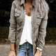 European and American mid-length fitted denim jacket top for women - EX-STOCK CANADA
