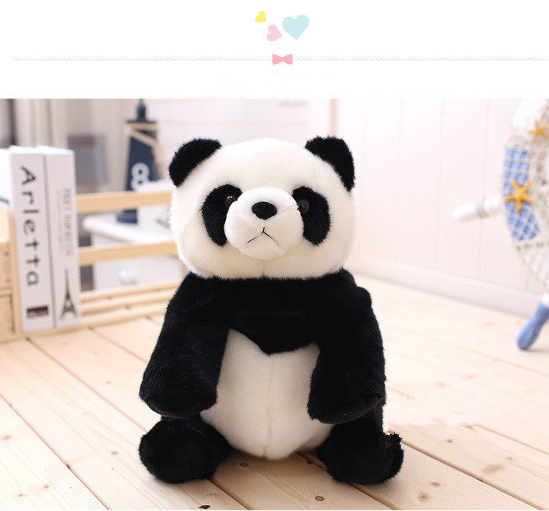 Panda Plush Doll Backpack – Realistic Stuffed Animal Bag for Kids & Adults
