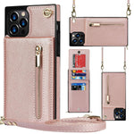 Samsung leather Crossbody Phone Case Card Holder Wallet leather case - EX-STOCK CANADA