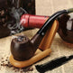 Wooden Pipe flue filter smoking set - ebony pipe - EX-STOCK Canada