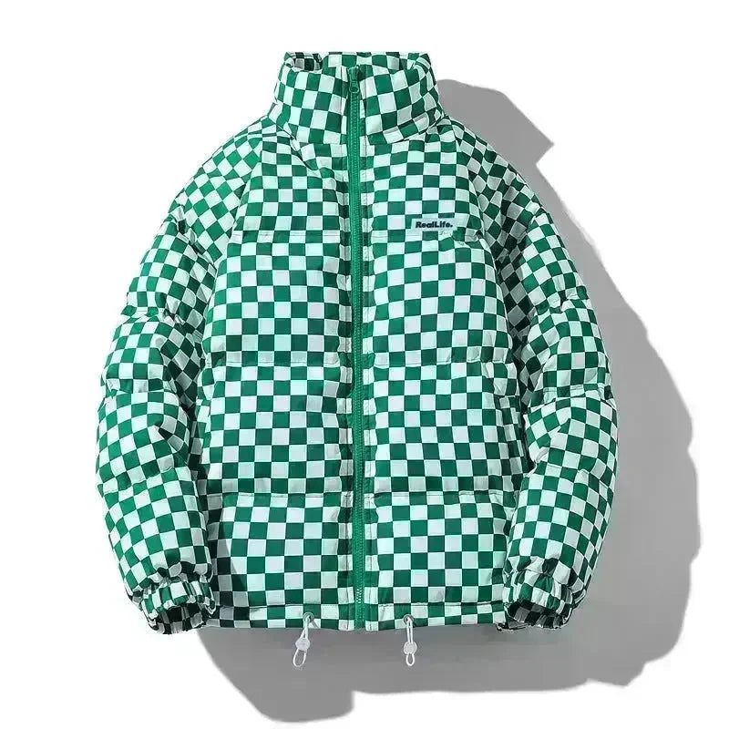 New Fall Winter Checkered Cotton padded Down Puffer Jacket men - EX-STOCK CANADA