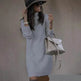 Autumn Winter Woolen Knitted Short Turtleneck Sweater Dress - EX-STOCK Canada