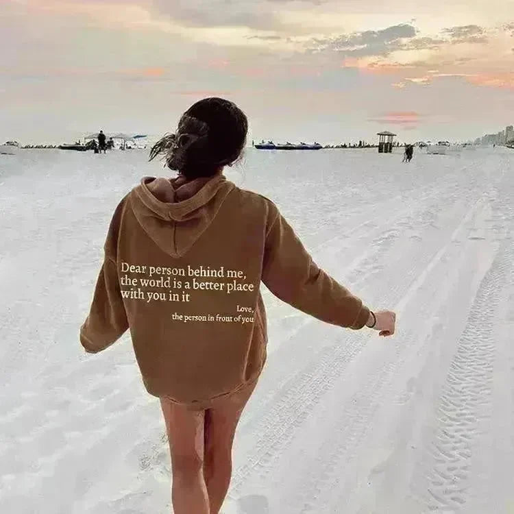 Women's Brushed Hoody Plain Letters - EX-STOCK CANADA