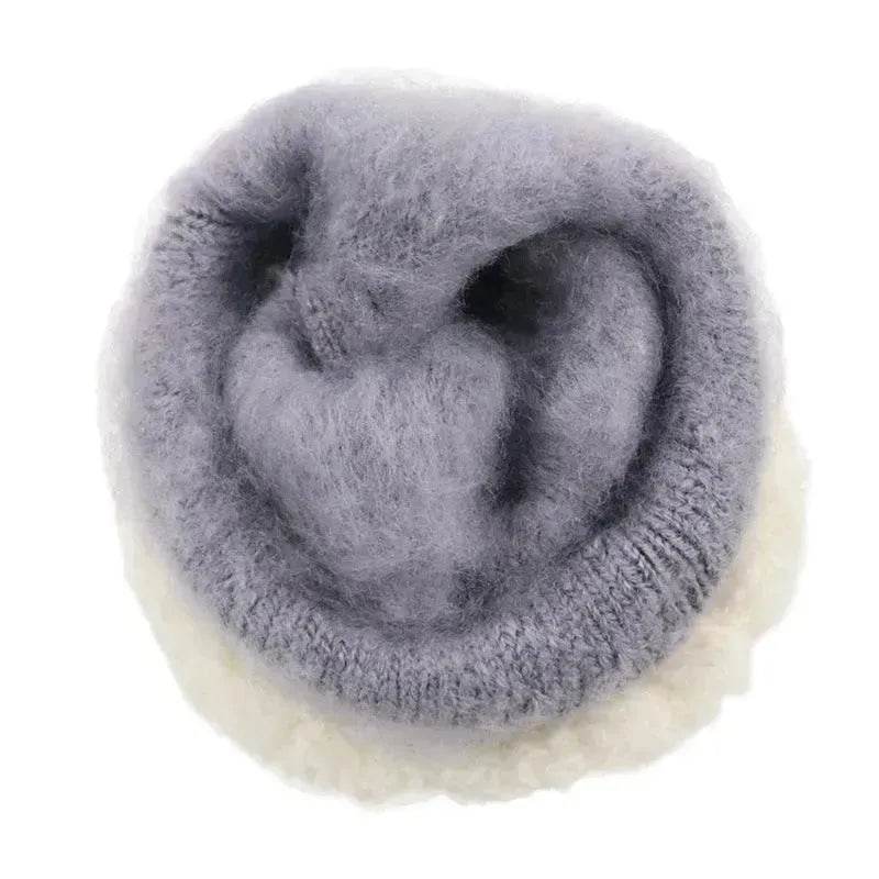 Winter knitted Woolen gloves Unisex thermal gloves faux fur gloves - EX-STOCK Canada