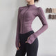 Slim fit Long sleeve Zipper Workout Top Sports Running Gym top for women - EX-STOCK Canada