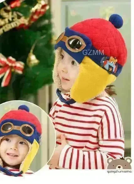 Baby and Toddler Winter hat Hooded Winter Pilot  Beanie Warm baby cap - EX-STOCK CANADA