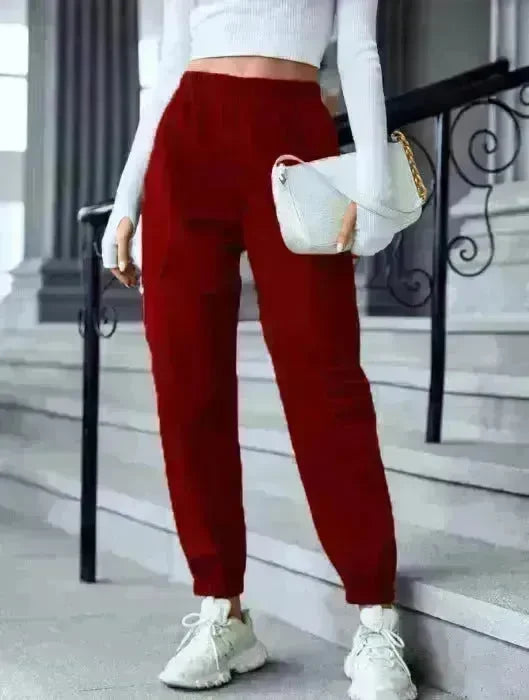 New Cargo Pants Fashion Casual Multi-pocket Elastic Waist Pencil Pants For Women - EX-STOCK CANADA