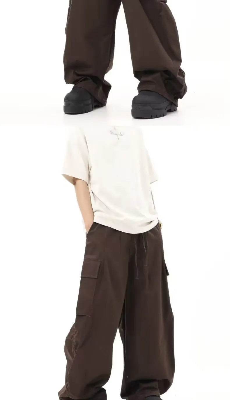 American Vintage Crumpled Multi-pocket Loose Baggy Cargo Pants Men - EX-STOCK Canada