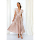 Summer V-neck Pleated Dress INS Fashion Casual Loose Zip Sleeveless Dresses For Women Clothing 