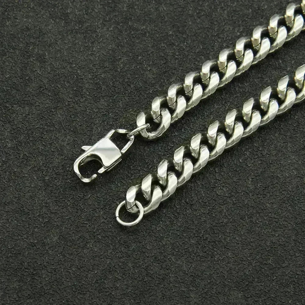 Titanium Steel Cuban Link Chain Bracelet - EX-STOCK CANADA