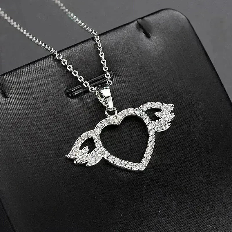 Women Fashion Angel love pendant Necklace Gold Silver - EX-STOCK CANADA