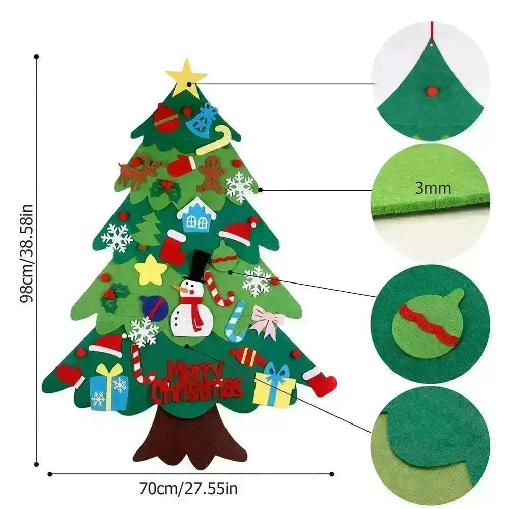 Children's DIY felt Christmas tree with lights - EX-STOCK CANADA