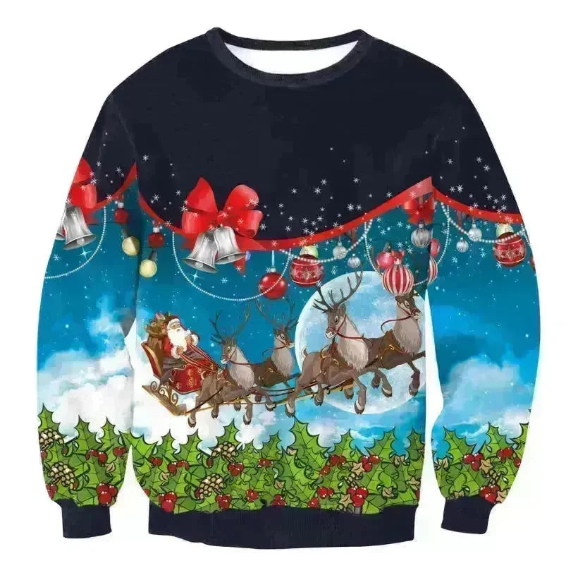 UGLY CHRISTMAS SWEATER Vacation Santa Elf Funny Womens Men Sweaters Tops Autumn Winter Clothing - EX-STOCK CANADA