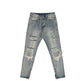 Destroyed ripped Denim jeans Pant men straight leg men - EX-STOCK Canada