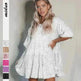 Elegant ladies Sequined Short Mini Skater Dress - EX-STOCK CANADA