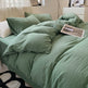Four-piece Bed Set Solid Color Sanding Washed Cotton Duvet Cover EX-STOCK Canada 