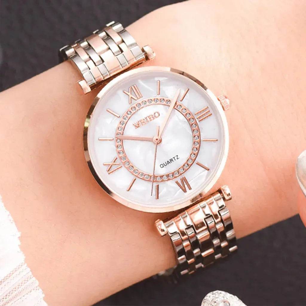 Gold quartz watch for women - EX-STOCK Canada