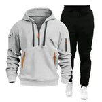 Men's pocket Half Zipper Hoodie Sweatshirt Pullover Sportswear - EX-STOCK CANADA