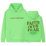 New Hoodie Faith Fear Men's And Women's Printed Sweatshirt - EX-STOCK CANADA