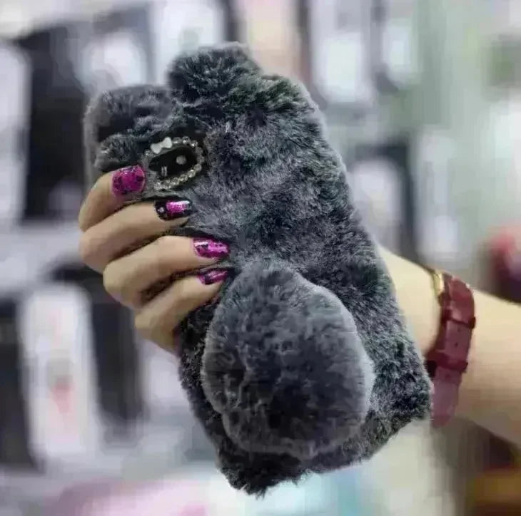 Cute Creative Rabbit Plush warm phone case women - EX-STOCK CANADA