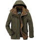 Thickened multi-pocket hooded men's cotton coat - EX-STOCK Canada