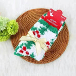 Winter Christmas Stockings Women's Thickened Bow Long Tube Fleece-lined - EX-STOCK CANADA