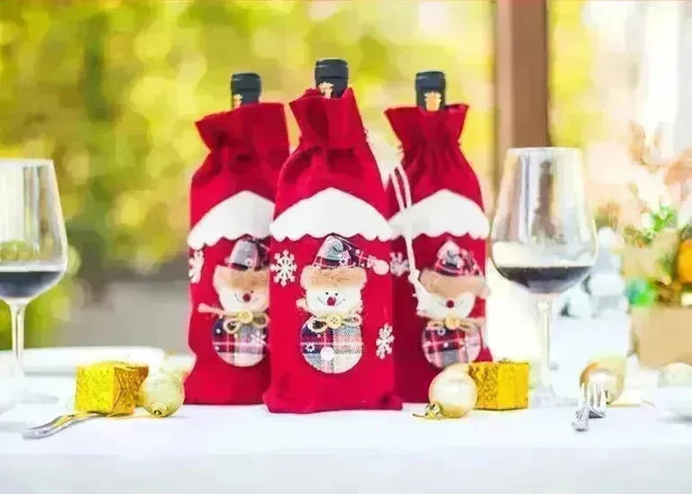 Christmas Decorations Christmas Wine Bottle Socks - EX-STOCK CANADA