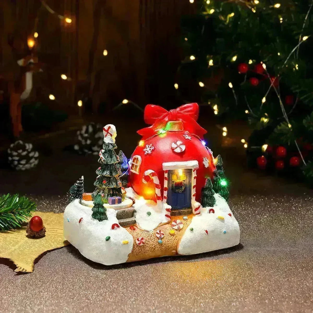 Christmas Rotating Resin Luminous Music Box Ornaments - EX-STOCK CANADA
