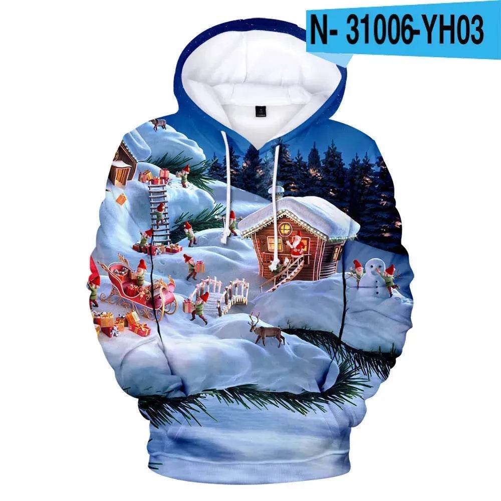 New Funny Christmas Printed Hoodie sweatshirt - EX-STOCK Canada