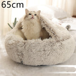 2 In 1 Dog And Cat Bed Pet Winter Bed Round Plush Warm Bed House Soft Long Plush Pets Bed Pet Products EX-STOCK Canada 