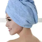 Women's Microfiber Hair Dryer Cap Absorbent Hair Towel. - EX-STOCK CANADA