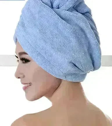 Women's Microfiber Hair Dryer Cap Absorbent Hair Towel. - EX-STOCK CANADA