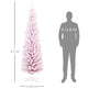 7ft Flocked Christmas Tree, Pencil Artificial Christmas Tree With Realistic Branches EX-STOCK Canada 