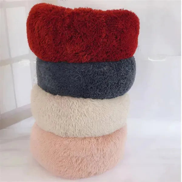 Round Long Hairy Autumn And Winter Nest Pad Cat Mattress - EX-STOCK CANADA