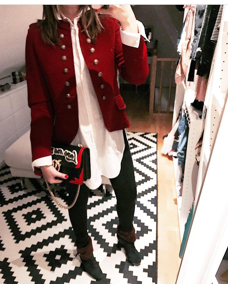 Autumn and winter fashion button blazer | EX-STOCK product gallery photo 6
