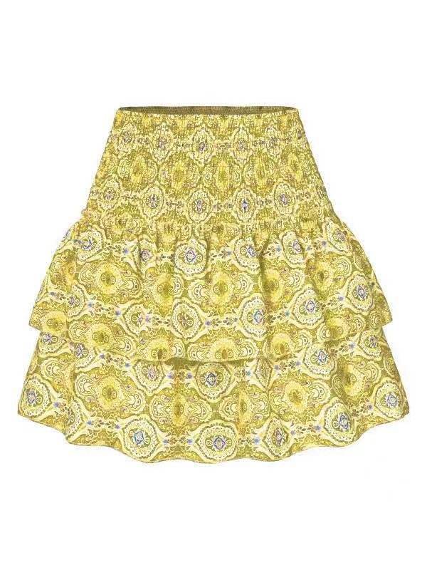 Leisure Versatile Lotus Leaf Women's Mini layered Skirt - EX-STOCK Canada