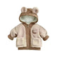 Children's Winter Jacket Korean-style Cute Bear Plus Velvet Cotton-padded Coat - EX-STOCK CANADA
