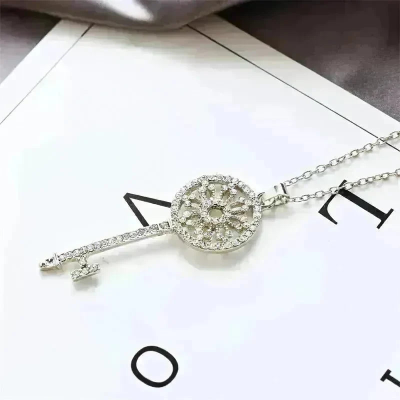 Diamond Garland Key Necklace For Women Reel Chain - EX-STOCK CANADA